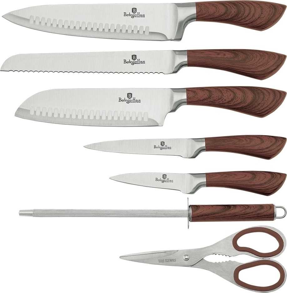 Berlingerhaus Sada nožů ve stojanu nerez Forest Line 8 ks 
