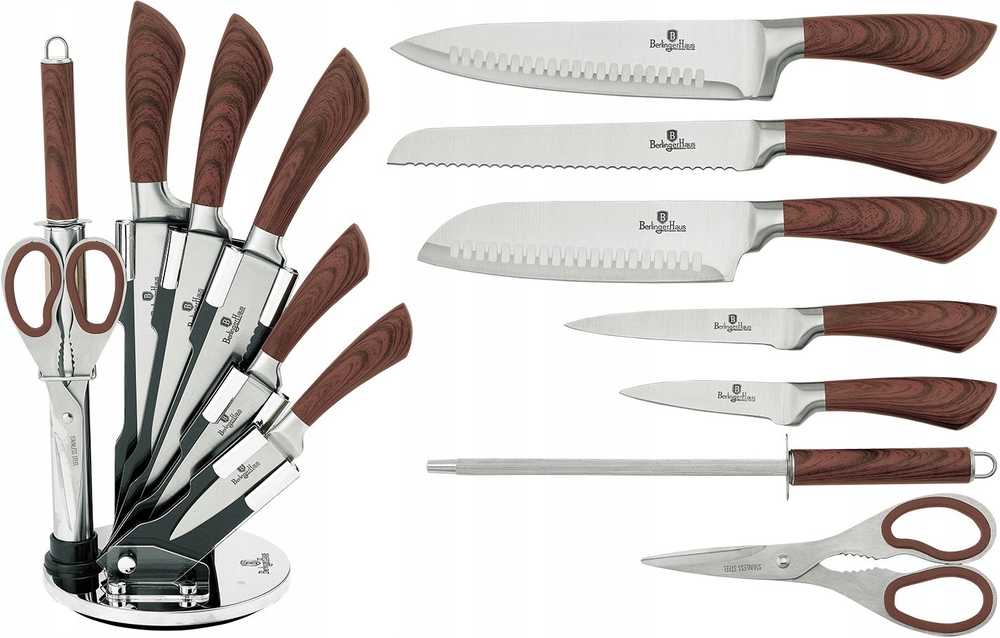 Berlingerhaus Sada nožů ve stojanu nerez Forest Line 8 ks 