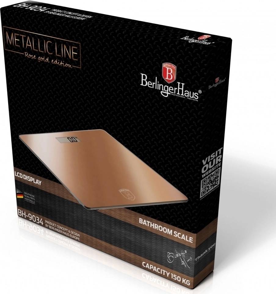 Berlingerhaus Váha osobní digitální 150 kg Rosegold Metallic Line 