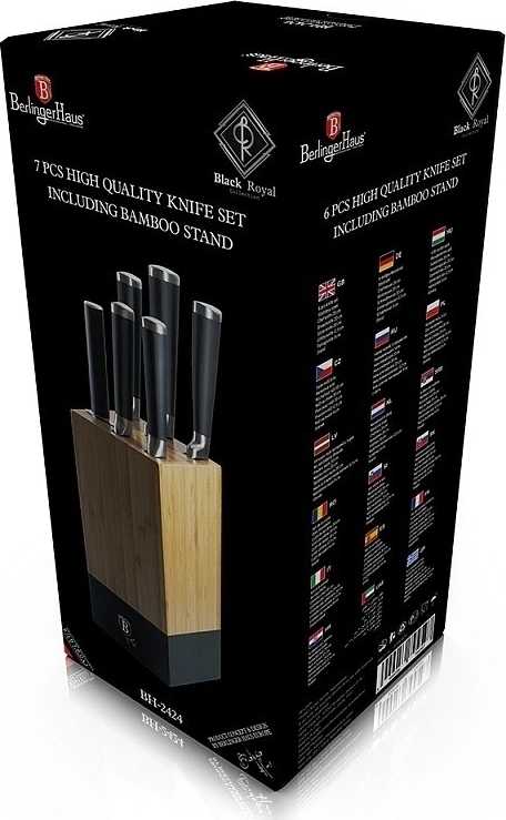 Berlingerhaus Sada nožů ve stojanu 7 ks Royal Black Collection
