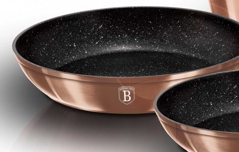 Berlingerhaus Sada nádobí s mramorovým povrchem 6+4 ks Rosegold Metallic Line