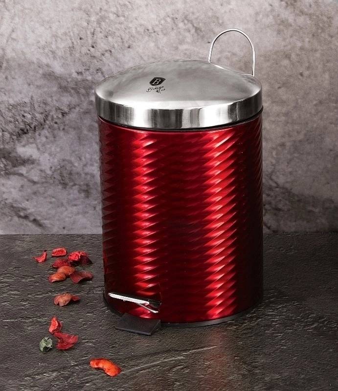 Berlingerhaus Koš odpadkový nerez 12 l Burgundy Metallic Line 