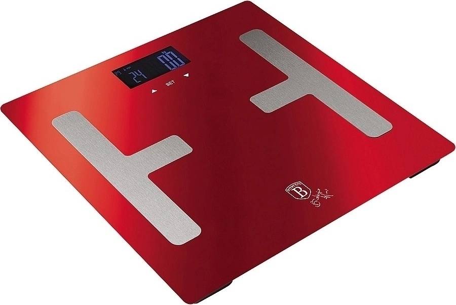 Berlingerhaus Osobní váha Smart s tělesnou analýzou 150 kg Burgundy Metallic Line 