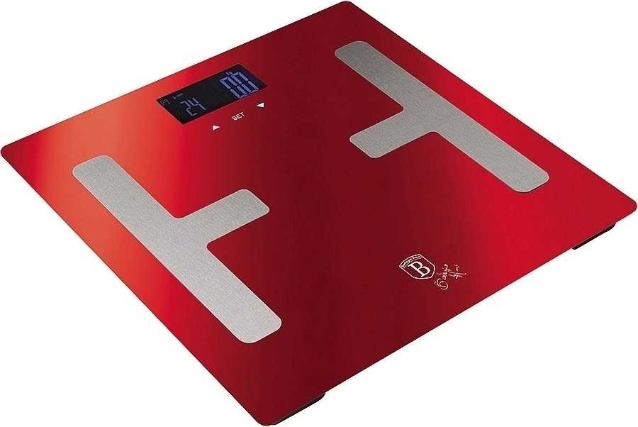 Berlingerhaus Osobní váha Smart s tělesnou analýzou 150 kg Burgundy Metallic Line 
