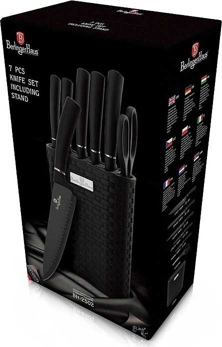 Berlingerhaus Sada nožů ve stojanu 7 ks Royal Black Collection 