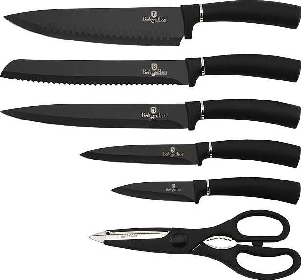 Berlingerhaus Sada nožů ve stojanu 7 ks Royal Black Collection 