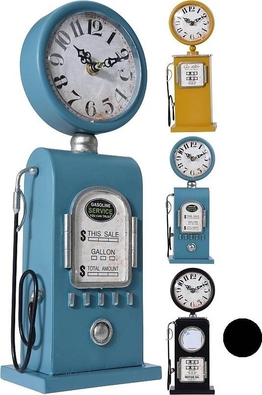 Segnale Hodiny stolní RETRO PUMPA 13 x 33 cm černá 