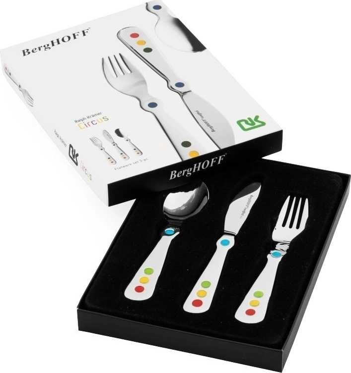 Berghoff Příbor dětský nerez 18/10 CIRCUS sada 3 ks 