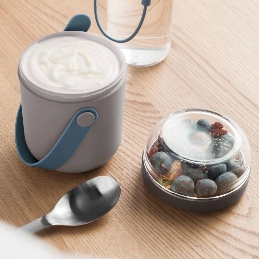 Berghoff Box na svačinu dvojitý LEO šedomodrá 