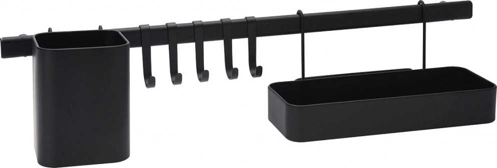 Excellent Držák na kuchyňské náčiní nástěnný černá 
