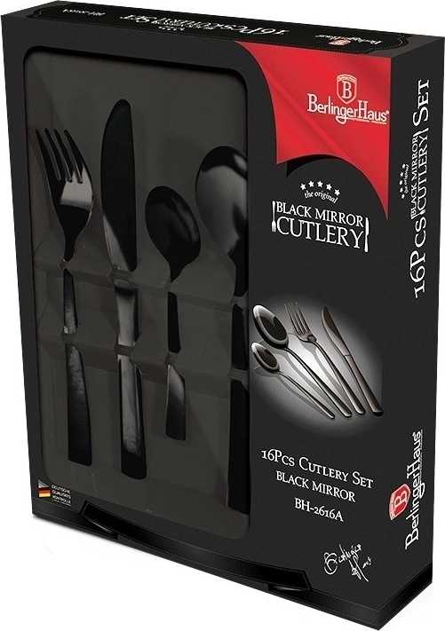 Berlingerhaus Sada příborů 16 ks nerez Black Mirror Collection