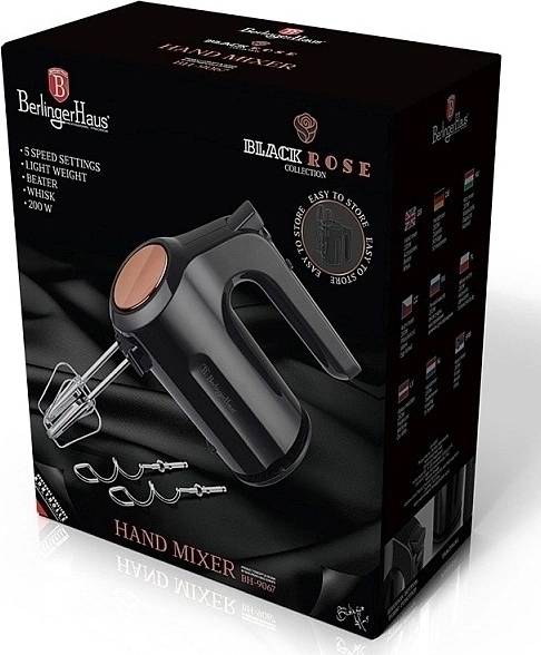 Berlingerhaus Mixér ruční šlehač 200 W Black Rose Collection