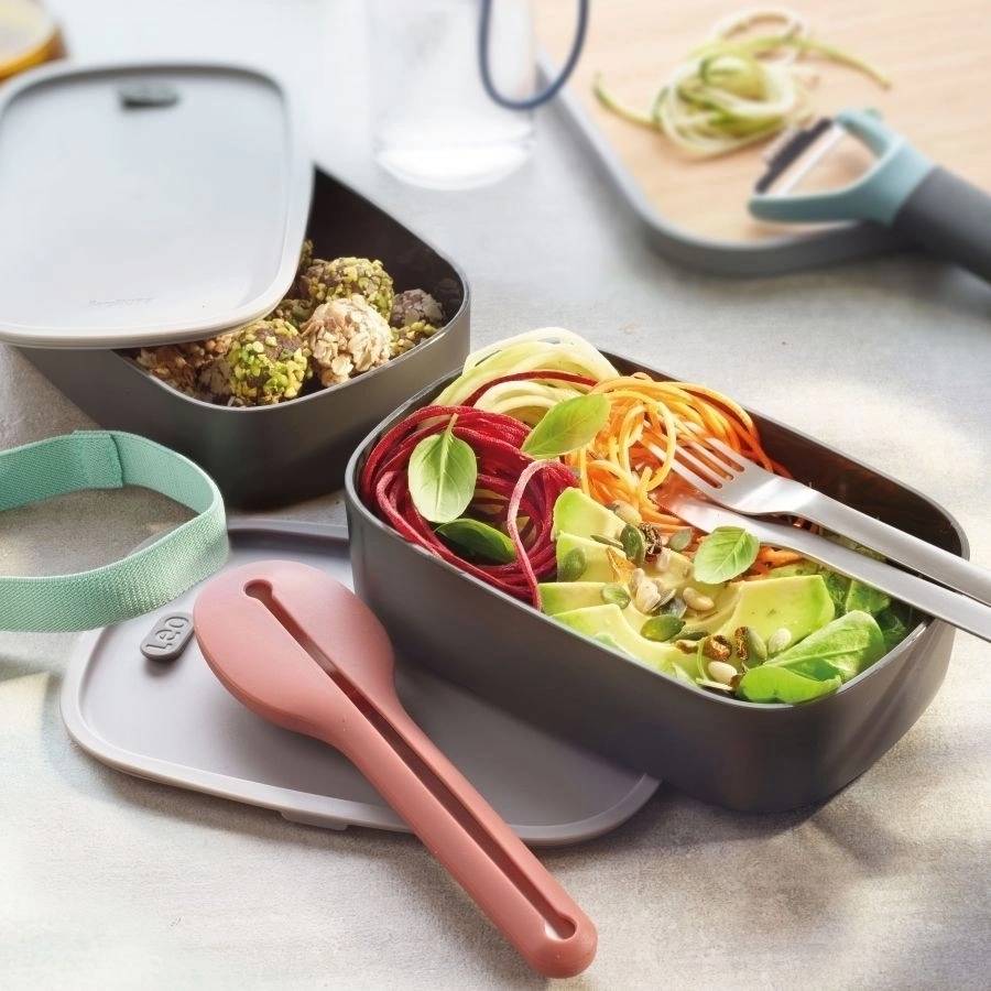 Berghoff Box na svačinu dvojitý LEO šedá 