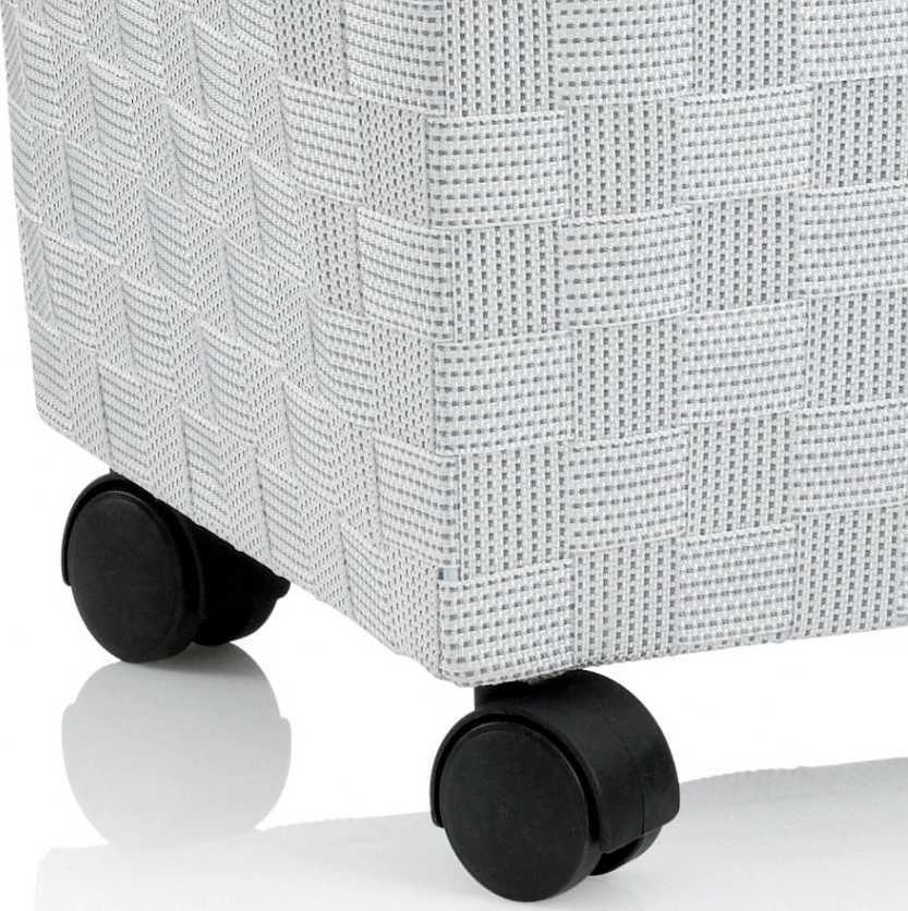 Kela Koš na prádlo na kolečkách PORTO bílá