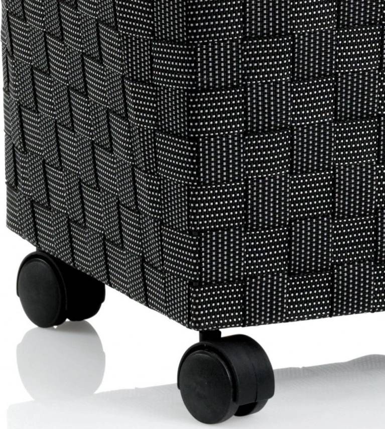 Kela Koš na prádlo na kolečkách PORTO černá 