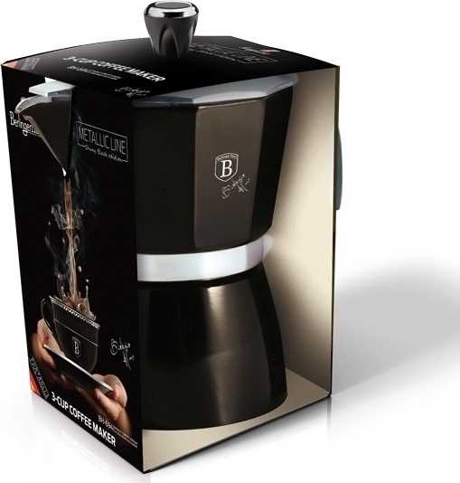 Berlingerhaus Konvice na espresso 3 šálky Shiny Black Collection 