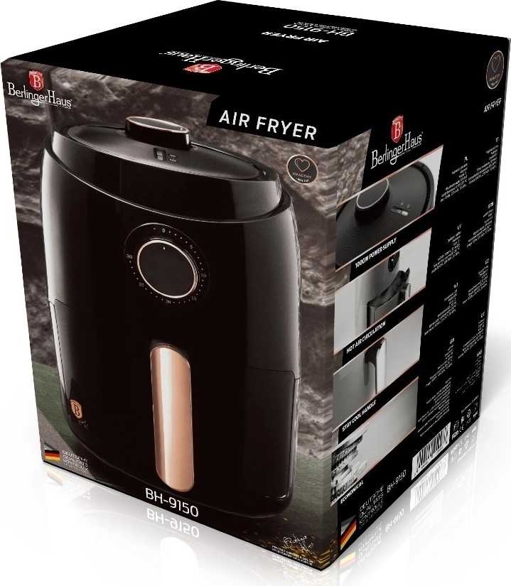 Berlingerhaus Horkovzdušná fritéza 1350 W Black Rose Collection