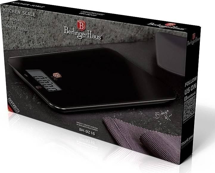 Berlingerhaus Váha kuchyňská digitální 5 kg Black Rose Collection