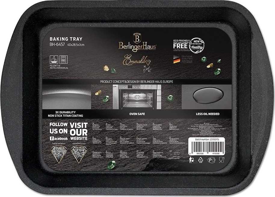 Berlingerhaus Pečící plech s titanovým povrchem Emerald Collection 40x28cm 
