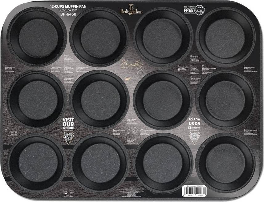 Berlingerhaus Forma na muffiny s titanovým povrchem 12 ks Emerald Collection 
