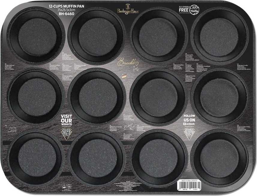 Berlingerhaus Forma na muffiny s titanovým povrchem 12 ks Emerald Collection