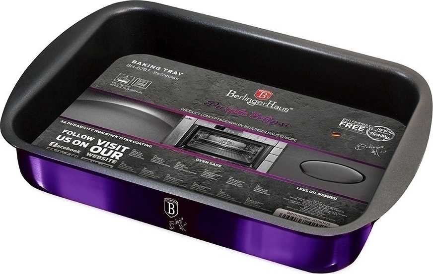 Berlingerhaus Pečící plech s titanovým povrchem Purple Metallic Line 40x28cm