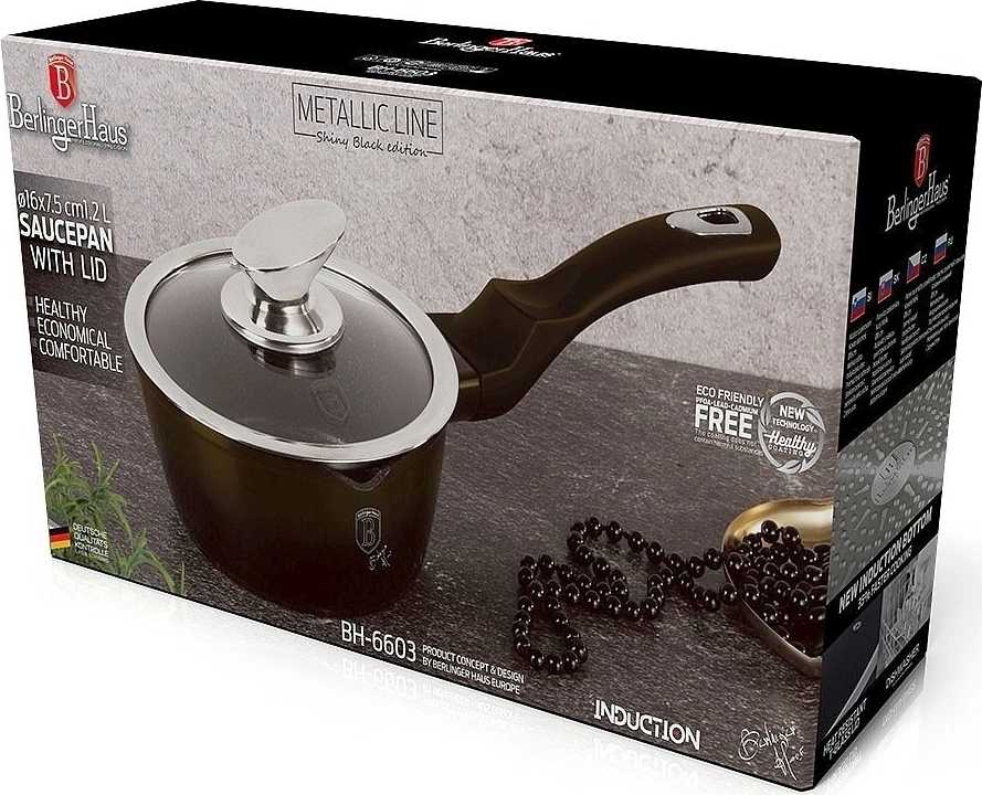 Berlingerhaus Rendlík s poklicí s mramorovým povrchem 16 cm Shiny Black Collection