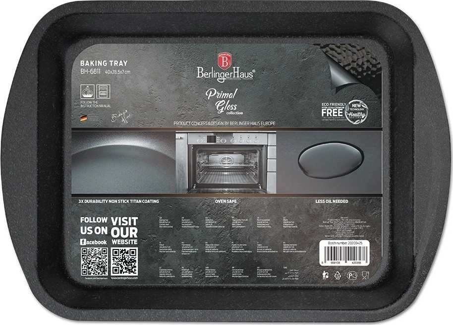 Berlingerhaus Pečící plech s titanovým povrchem Prima Gloss Collection 40x28cm