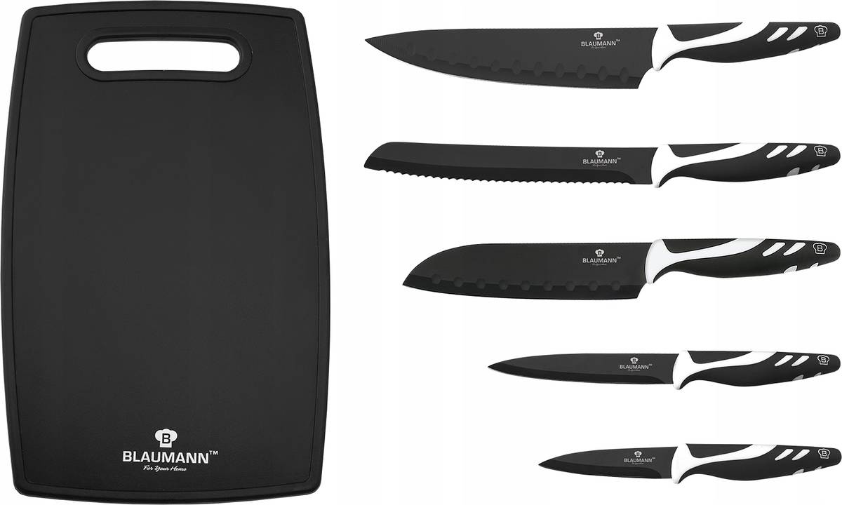 Blaumann Sada nožů s nepřilnavým povrchem + prkénko 6 ks NonStick Chef 