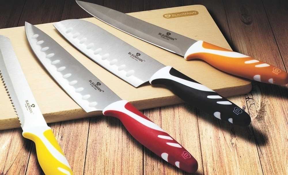 Blaumann Sada nožů nerez  + kryty čepelí 12 ks 