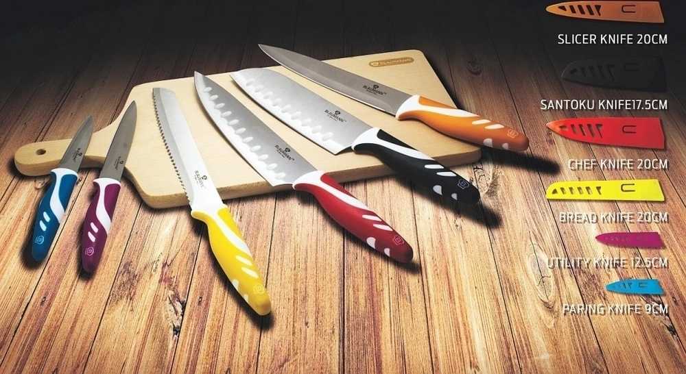 Blaumann Sada nožů nerez  + kryty čepelí 12 ks 