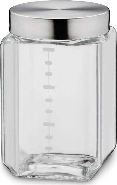 Kela Dóza skladovací sklo / nerez ISA 1,5 l