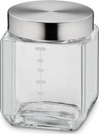 Kela Dóza skladovací sklo / nerez ISA 1 l 