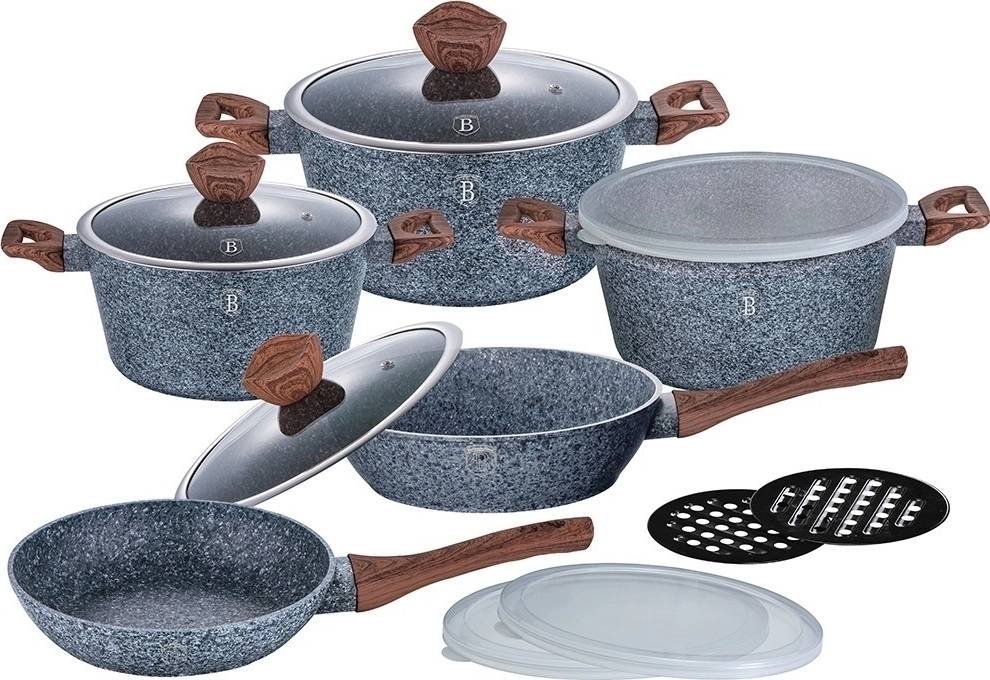 Berlingerhaus Sada nádobí s mramorovým povrchem 13 ks Forest Line