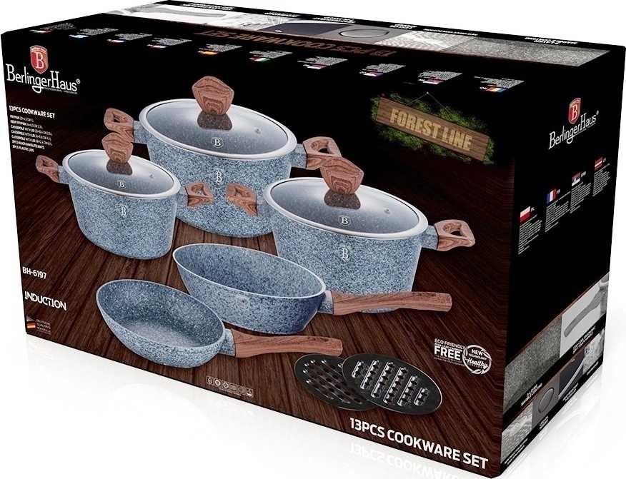 Berlingerhaus Sada nádobí s mramorovým povrchem 13 ks Forest Line