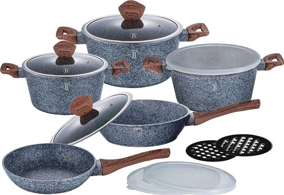 Berlingerhaus Sada nádobí s mramorovým povrchem 13 ks Forest Line