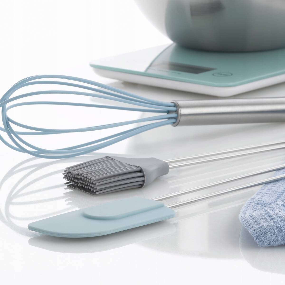 Kela Stěrka silikonová s rukojetí COOKIE 28 x 5 cm modrá