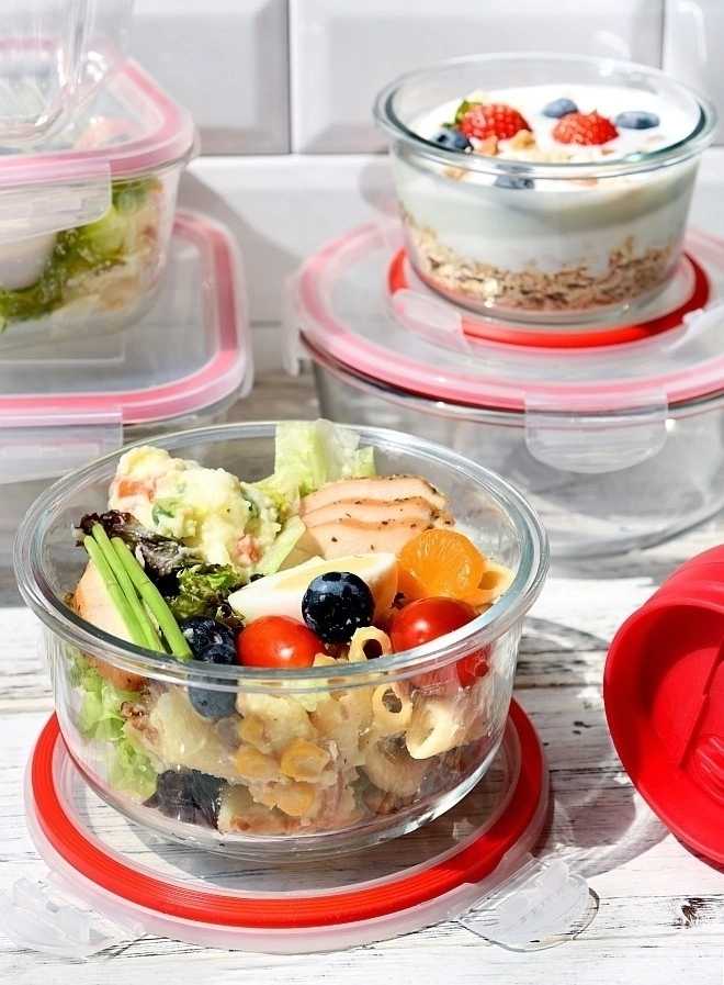 Bergner Dóza na potraviny skleněná se zaklapovacím víkem 1,2 l