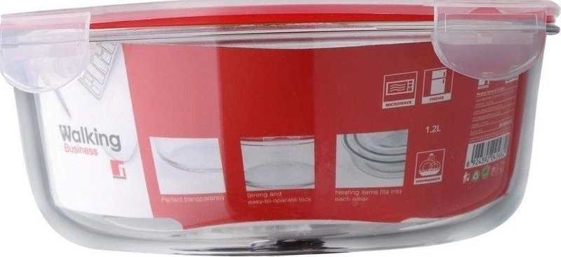 Bergner Dóza na potraviny skleněná se zaklapovacím víkem 1,2 l