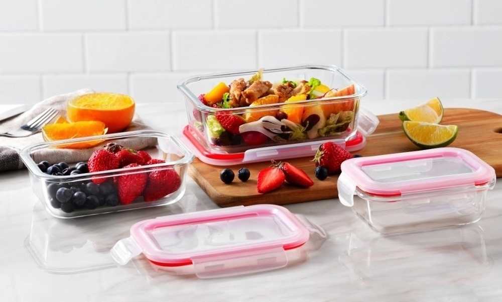 Bergner Dóza na potraviny skleněná se zaklapovacím víkem 1,2 l