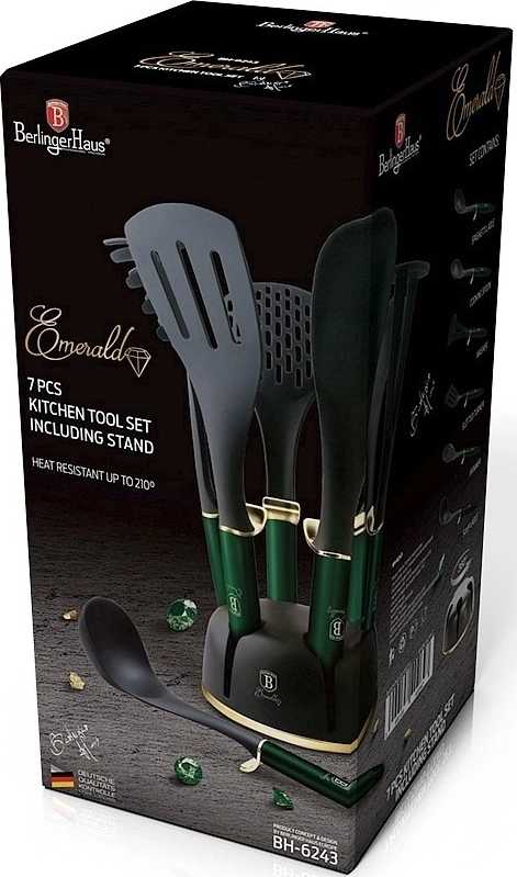 Berlingerhaus Kuchyňské náčiní ve stojanu sada 7 ks Emerald Collection