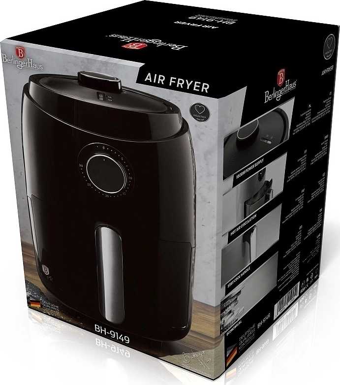 Berlingerhaus Horkovzdušná fritéza 1000 W Royal Black Collection