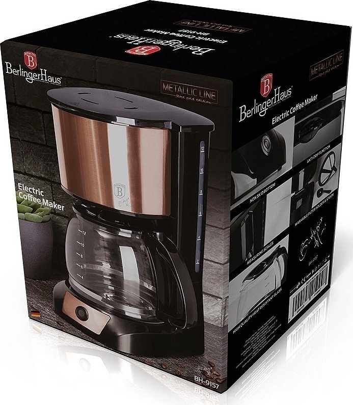 Berlingerhaus Kávovar překapávač elektrický Rosegold Metallic Line 
