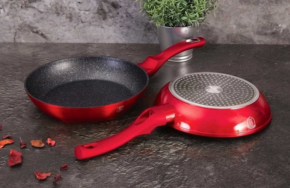 Berlingerhaus Sada nádobí s mramorovým povrchem 13 ks Burgundy Metallic Line