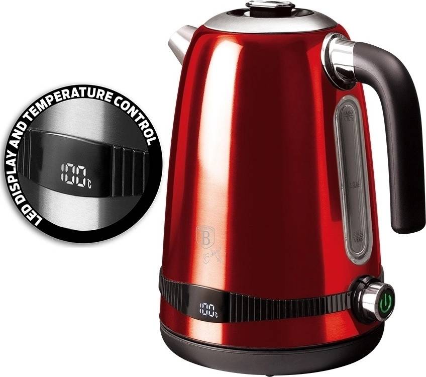Berlingerhaus Rychlovarná konvice s regulací teploty 1,7 l Burgundy Metallic Line 