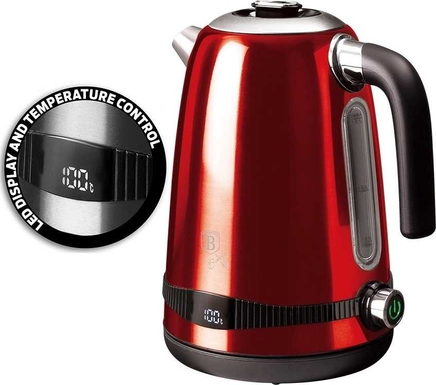 Berlingerhaus Rychlovarná konvice s regulací teploty 1,7 l Burgundy Metallic Line