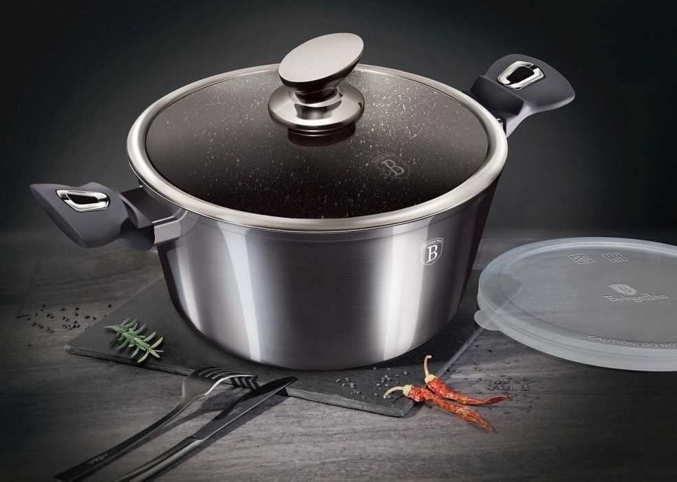 Berlingerhaus Sada nádobí s mramorovým povrchem 10 ks Carbon PRO Line 