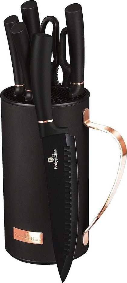 Berlingerhaus Sada nožů ve stojanu 7 ks Black Rose Collection 