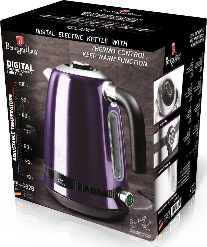 Berlingerhaus Rychlovarná konvice s regulací teploty 1,7 l Purple Metallic Line