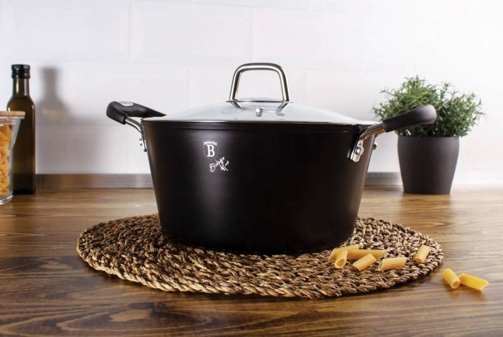 Berlingerhaus Kastrol s poklicí s titanovým povrchem 20 cm Black Professional Line 
